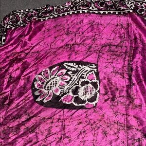 Elegant Pink Floral Scarf